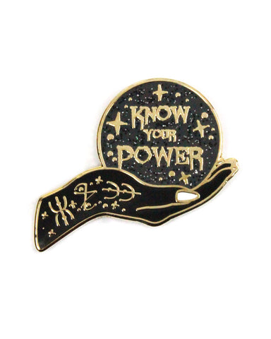 Know Your Power Crystal Ball Pin