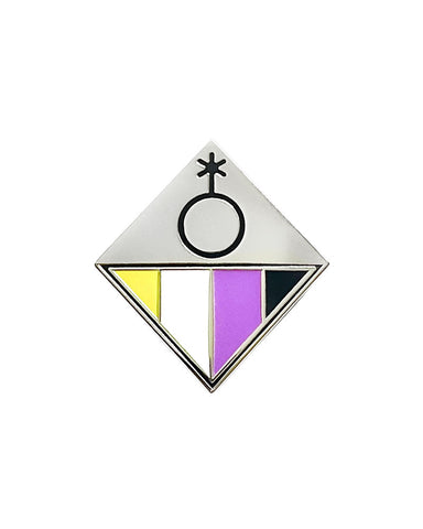 Non-Binary Pride Pin Badge