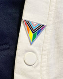 Progress Pride Triangle Pin Badge-MG Pride-Strange Ways