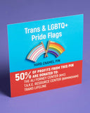 Trans & LGBTQ+ Pride Flag Combo Pin (Fundraiser)-Dissent Pins-Strange Ways