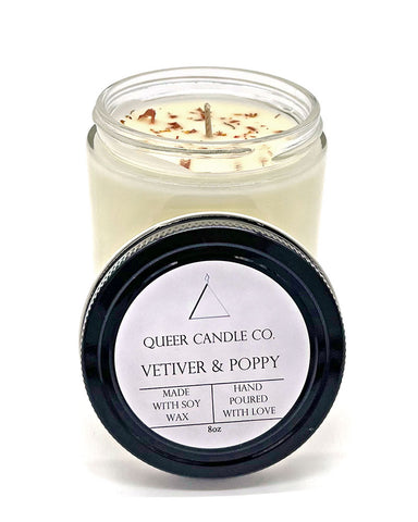 Vetiver & Poppy Soy Candle (8oz)