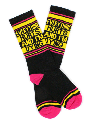 Everything Hurts And I'm Dying Socks - Black