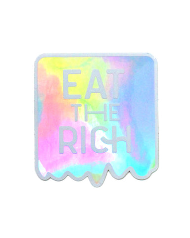 Eat The Rich Holographic Sticker