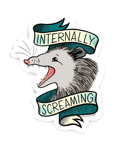 Internally Screaming Possum Sticker