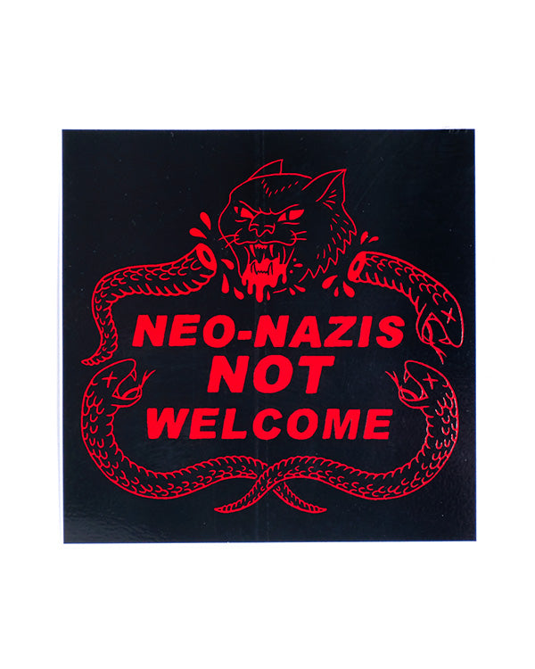 Neo-Nazis Not Welcome Sticker-Cat Coven-Strange Ways