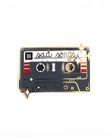 Sad Songs Mix Tape Pin
