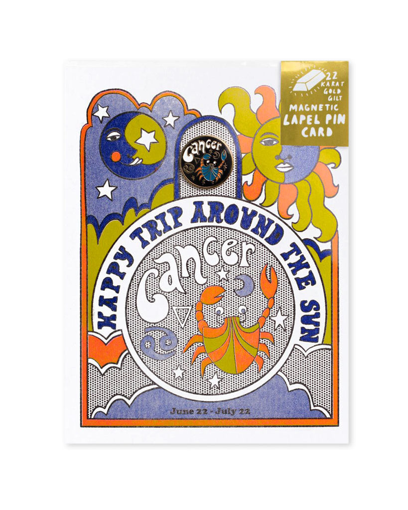 Cancer - Astrology Birthday Card + Pin Combo-Yellow Owl Workshop-Strange Ways