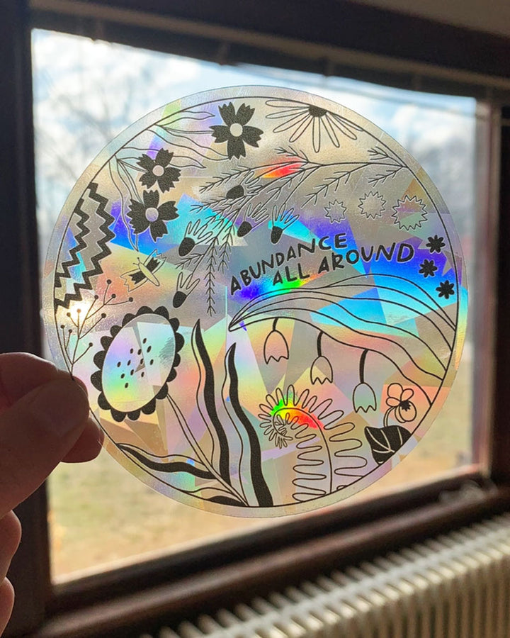 Abundance All Around Rainbow Suncatcher Window Decal-Katie Blanchard-Strange Ways