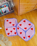 Heart Dice Floor Mat Rug-A Shop Of Things-Strange Ways