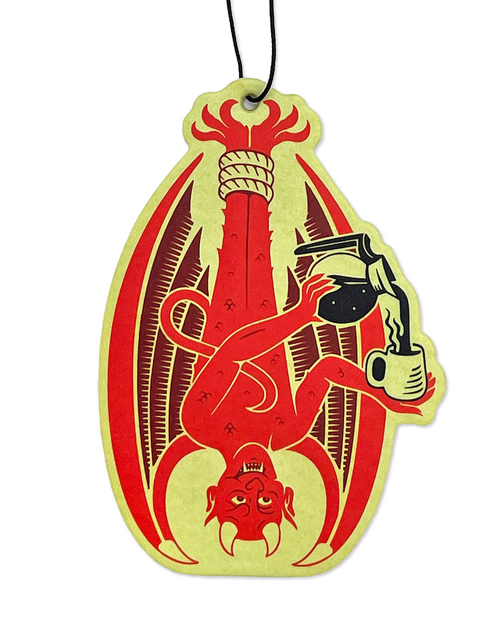 Hanging Coffee Demon Car Air Freshener (Coffee)-The Rubbish Rubbish-Strange Ways