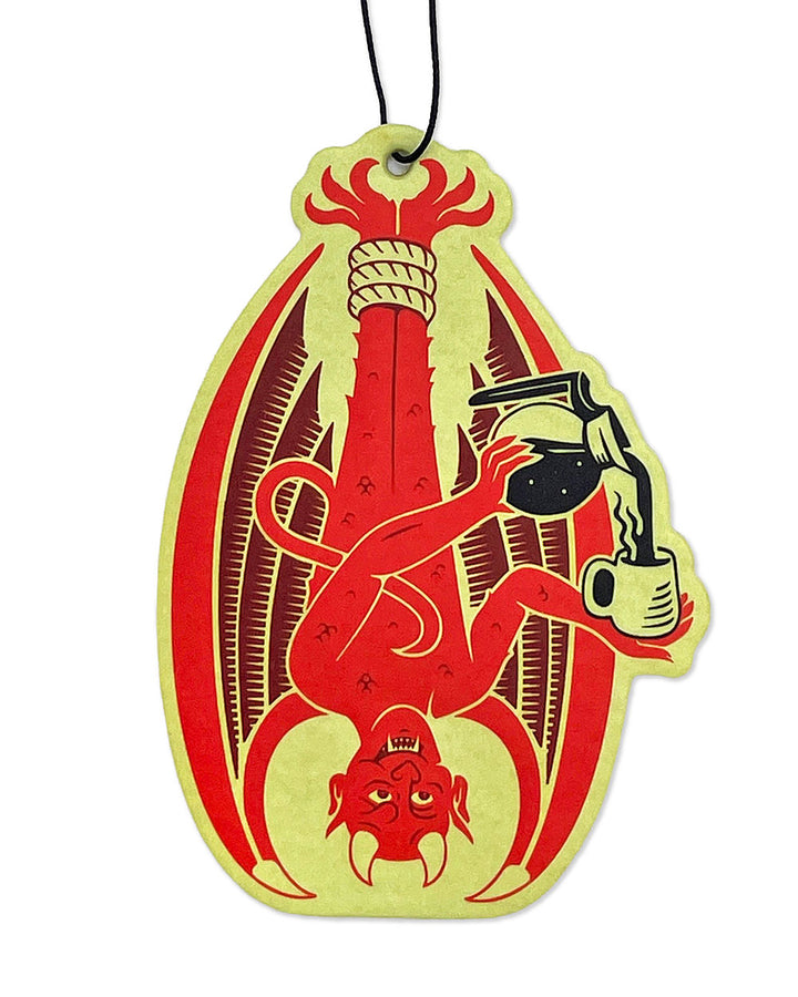 Hanging Coffee Demon Car Air Freshener (Coffee)-The Rubbish Rubbish-Strange Ways