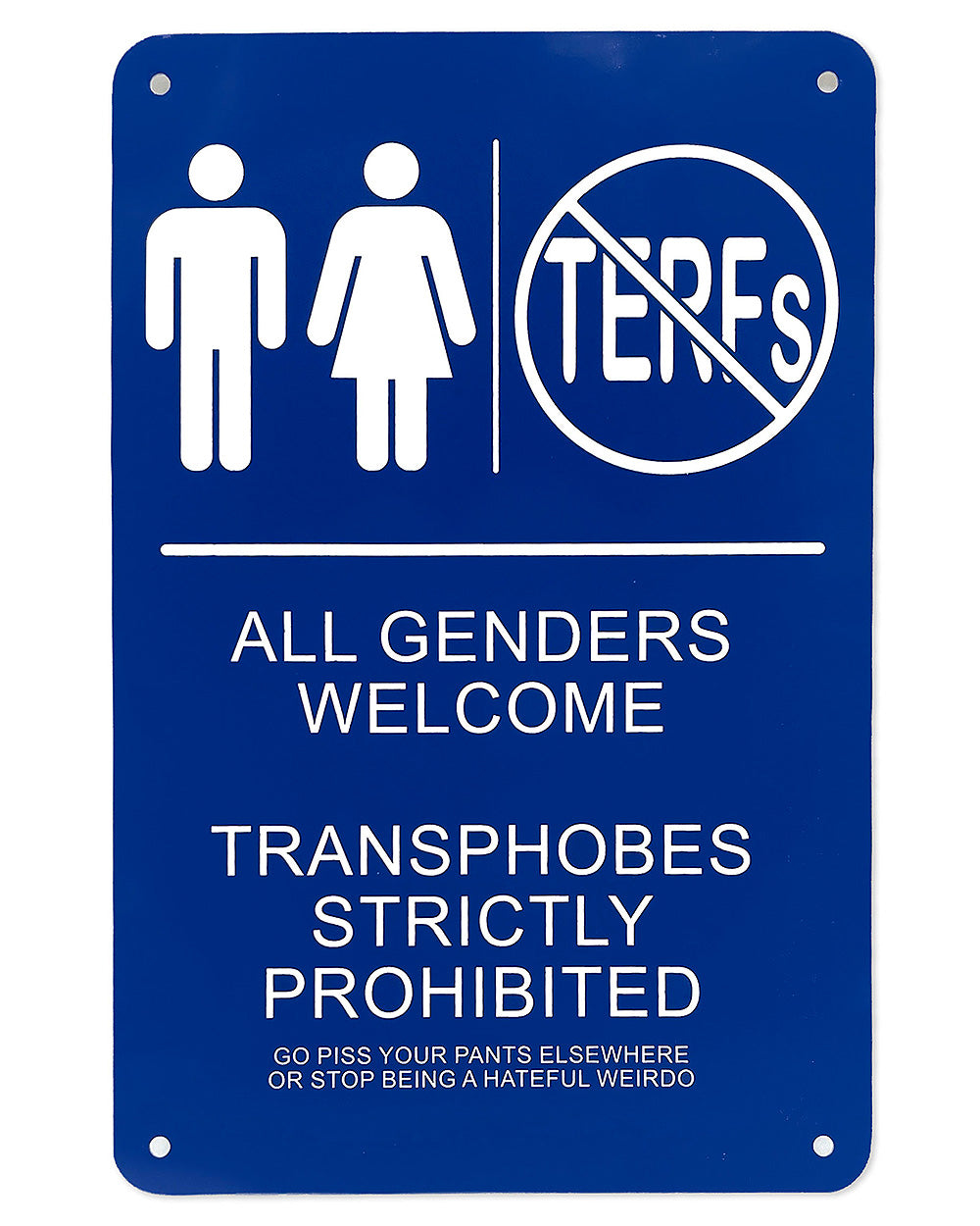 All Genders, No TERFs Bathroom Sign-Cunning Linguist Co.-Strange Ways