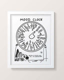 Mood Clock (with Moving Clock Hand) Letterpress Art Print (8" x 10")-People I've Loved-Strange Ways