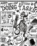 Stop Doing Tasks Risograph Art Print (8" x 10")-Arcane Bullshit-Strange Ways