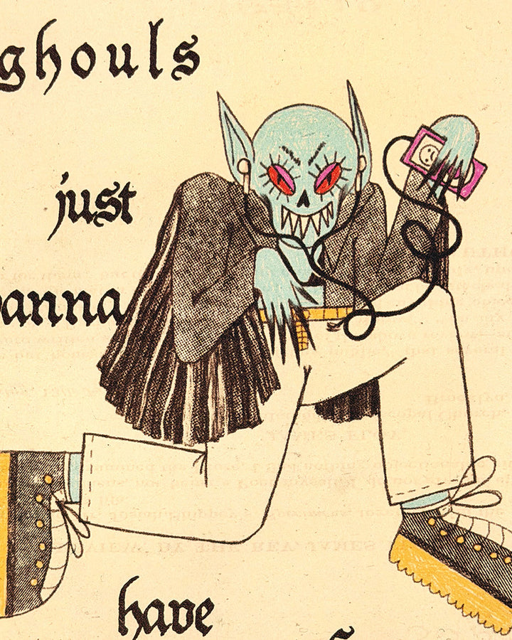 Ghouls Just Wanna Have Fun Art Print (8" x 10")-Soft Rat Studio-Strange Ways