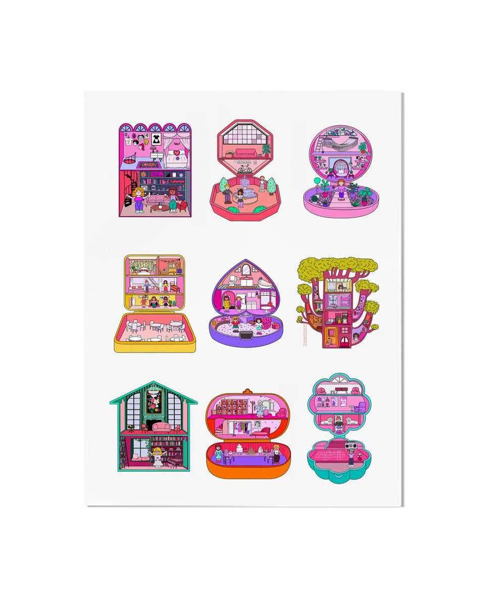 Tiny Homes Art Print (8.5" x 11")-Sio Gallagher-Strange Ways