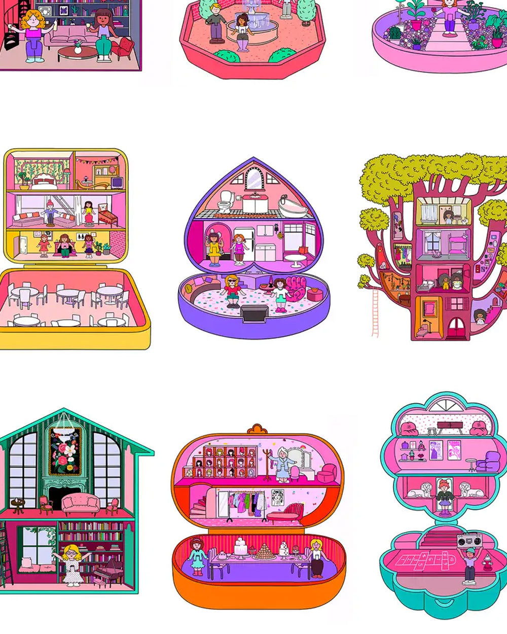 Tiny Homes Art Print (8.5" x 11")-Sio Gallagher-Strange Ways