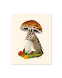 Shelter In Place Chipmunk & Mushroom Art Print (8" x 10")-Ryan Berkley Illustration-Strange Ways