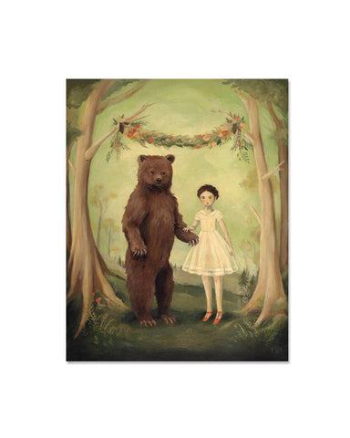 In The Spring, She Married A Bear Art Print (8" x 10")