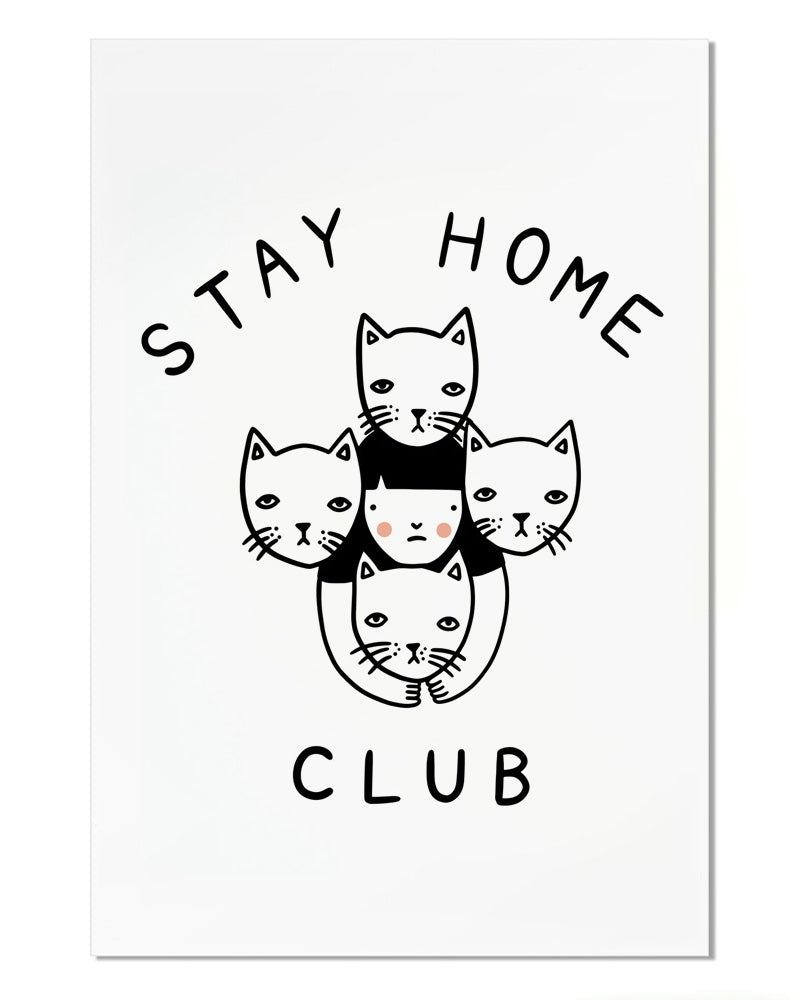 Stay Home Club Art Print (12" x 18")-Stay Home Club-Strange Ways