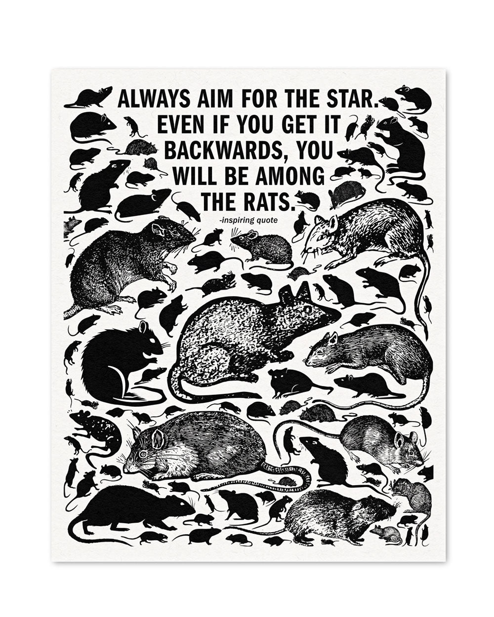 The Rats Inspiring Risograph Art Print (11" x 14")-Arcane Bullshit-Strange Ways