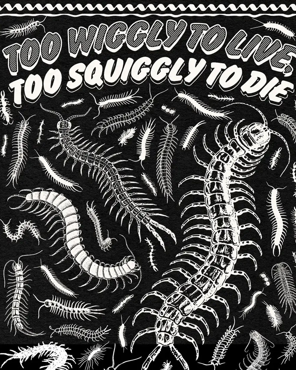 Too Wiggly, Too Squiggly Risograph Art Print (8" x 10")-Arcane Bullshit-Strange Ways