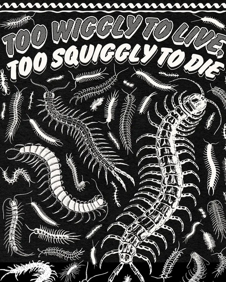 Too Wiggly, Too Squiggly Risograph Art Print (8" x 10")-Arcane Bullshit-Strange Ways