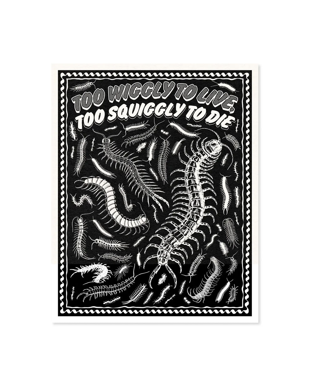 Too Wiggly, Too Squiggly Risograph Art Print (8" x 10")-Arcane Bullshit-Strange Ways