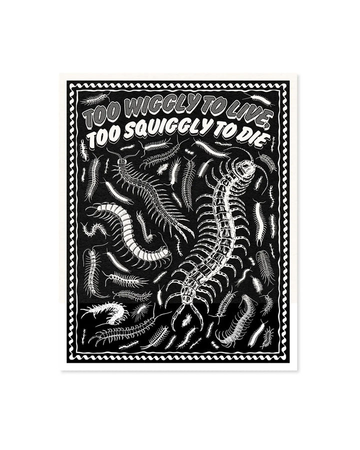 Too Wiggly, Too Squiggly Risograph Art Print (8" x 10")-Arcane Bullshit-Strange Ways