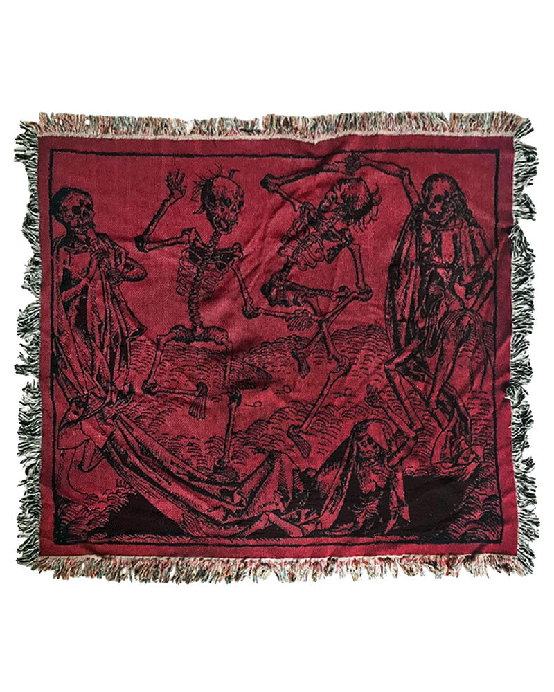 Dance Of Death Woven Blanket-Strike Gently Co.-Strange Ways