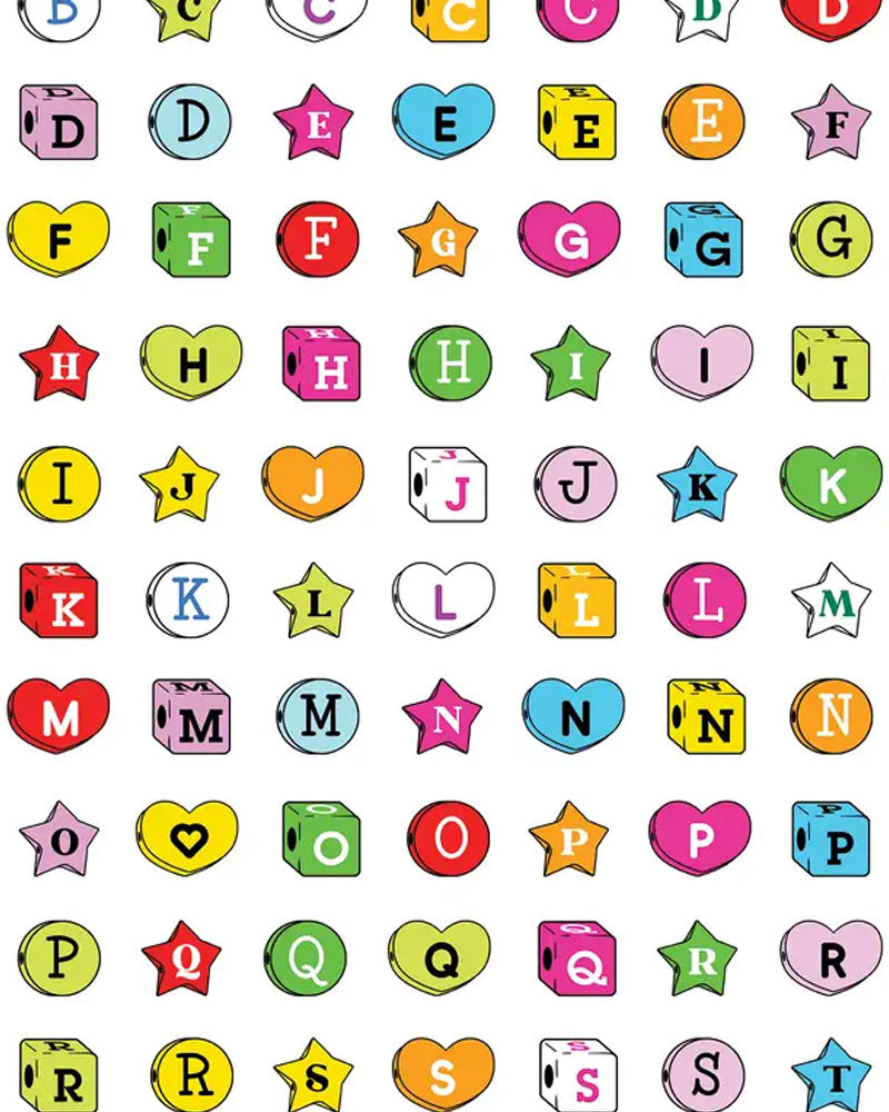 Assorted Shape Letters Sticker Sheet-The Stkr Store-Strange Ways