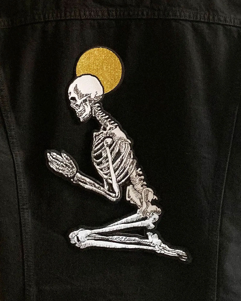 The Prayer Skeleton Large Back Patch-13th Press-Strange Ways