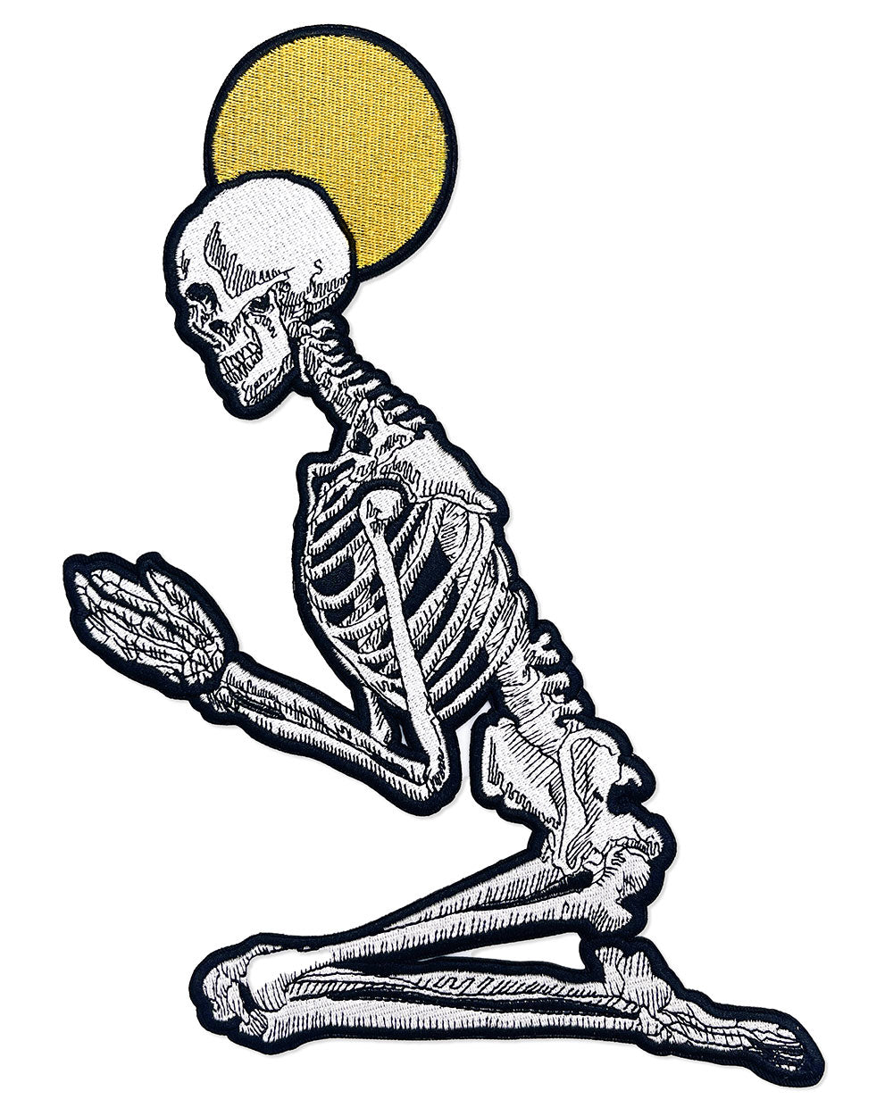 The Prayer Skeleton Large Back Patch-13th Press-Strange Ways