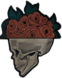 Thinking Of You Skull & Roses Large Back Patch-Ectogasm-Strange Ways