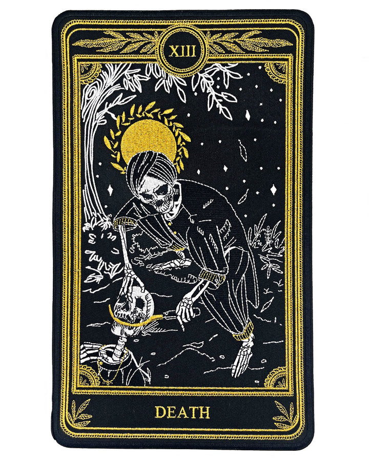 Death - Tarot Card Large Back Patch-13th Press-Strange Ways