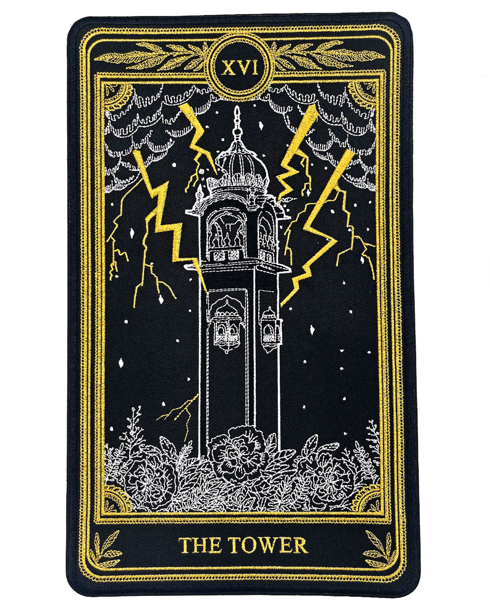 The Tower - Tarot Card Large Back Patch-13th Press-Strange Ways
