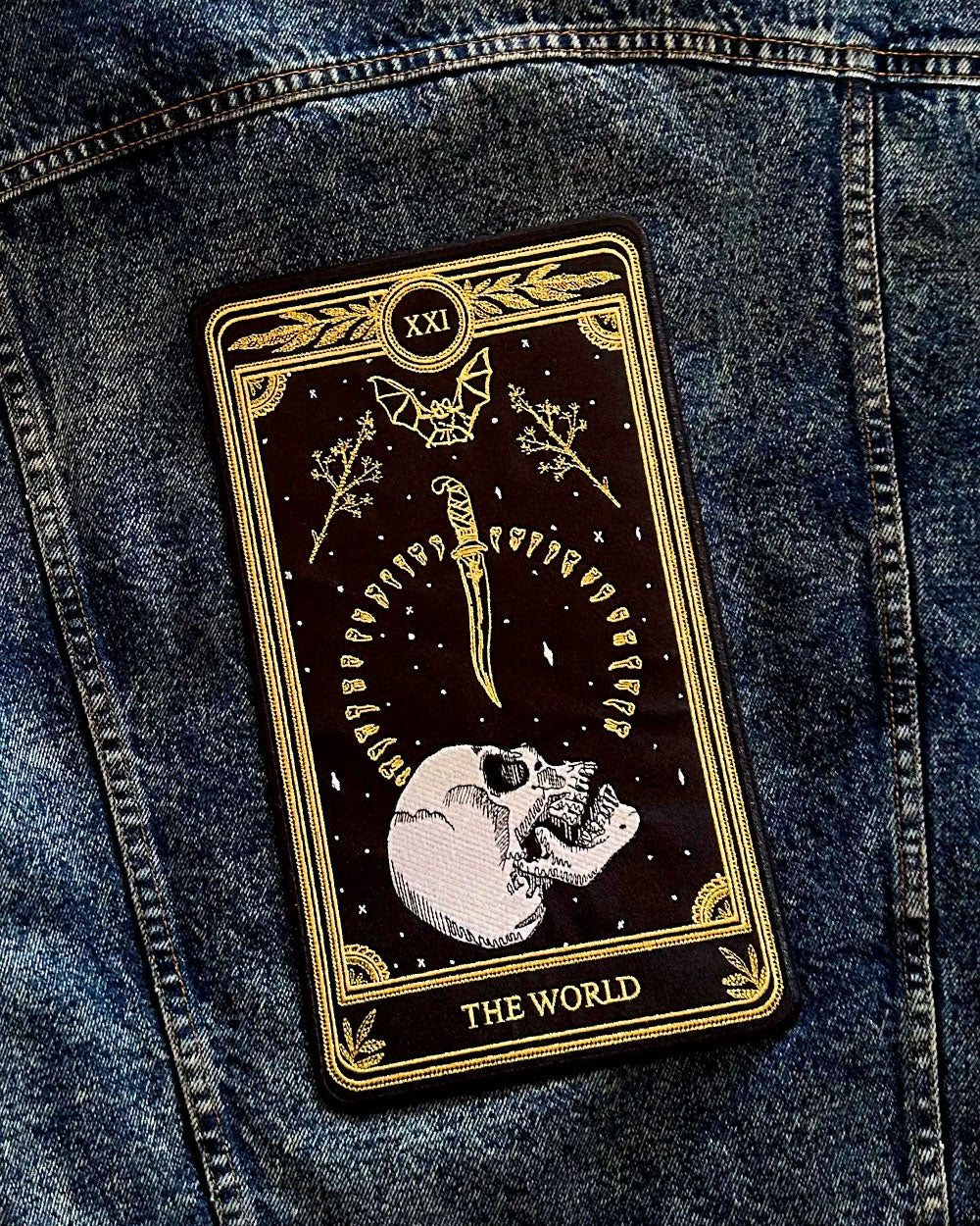 The World - Tarot Card Large Back Patch