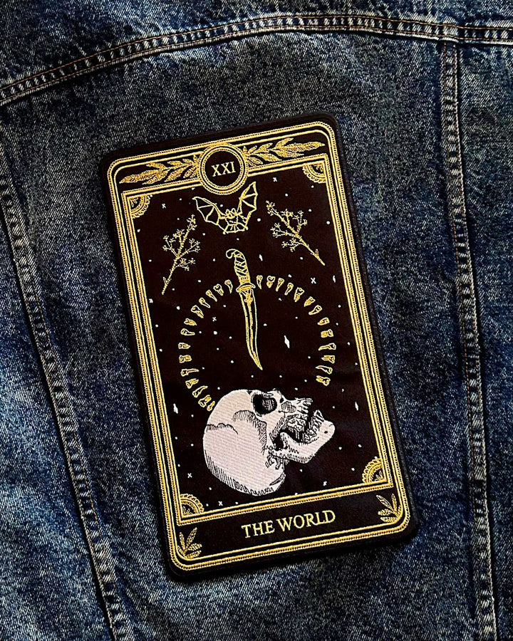 The World - Tarot Card Large Back Patch-13th Press-Strange Ways