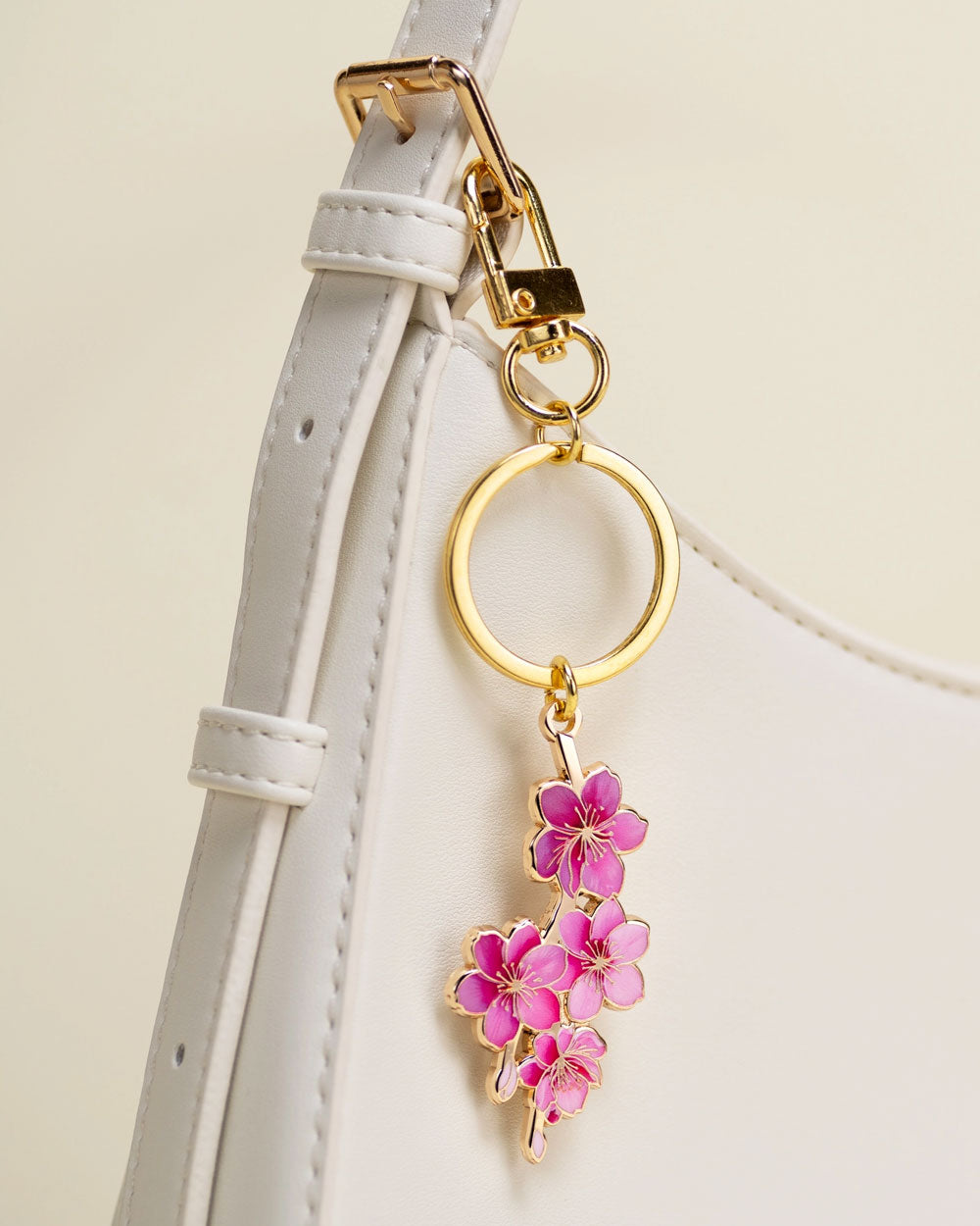 Cherry Blossoms Bag Charm Keychain-Happily Plants-Strange Ways