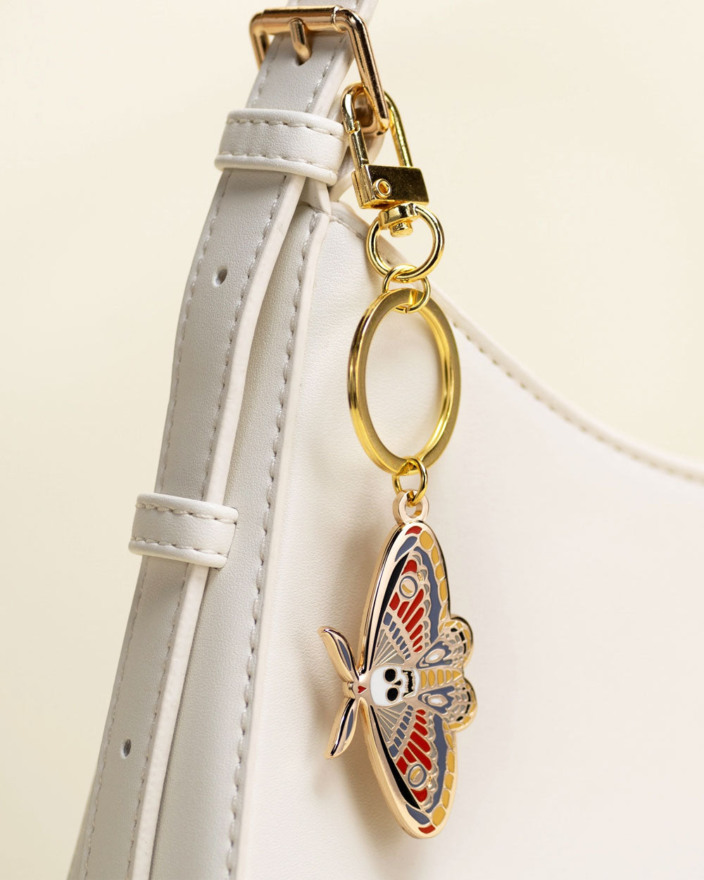 Death's-Head Moth Bag Charm Keychain-Happily Plants-Strange Ways