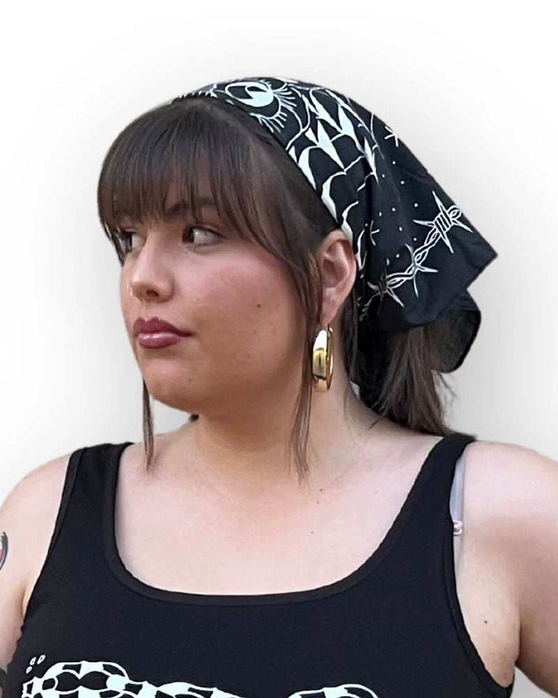 Black Rose Tattoo Bandana-Tinta-Strange Ways