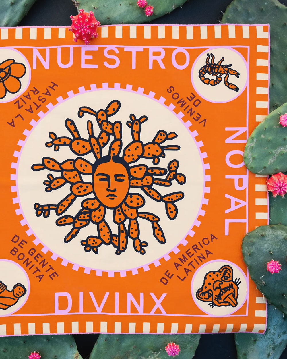 Nuestra Nopal Divinx Bandana-Bandits Bandanas-Strange Ways
