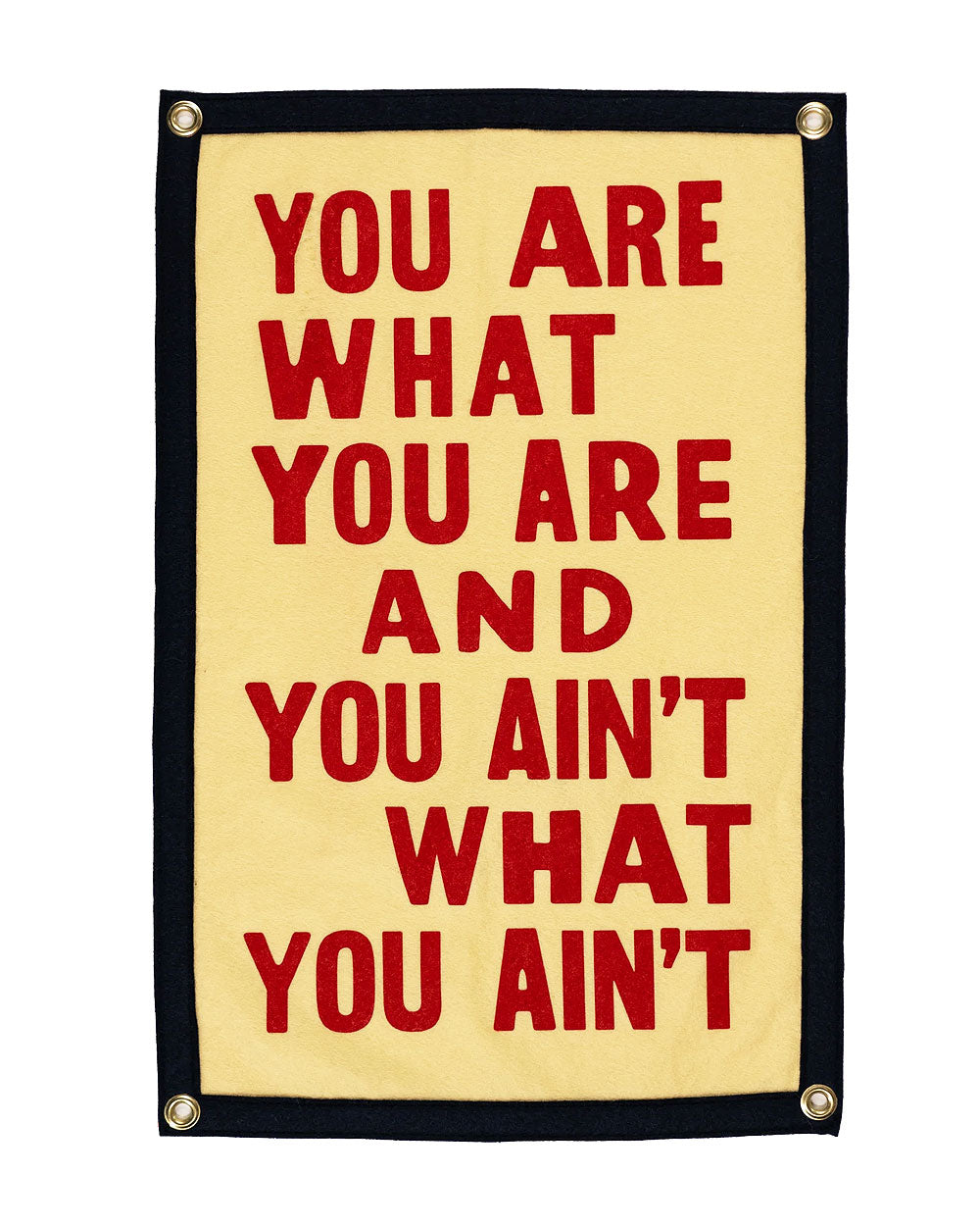 You Are What You Are Felt Flag Banner-Oxford Pennant-Strange Ways