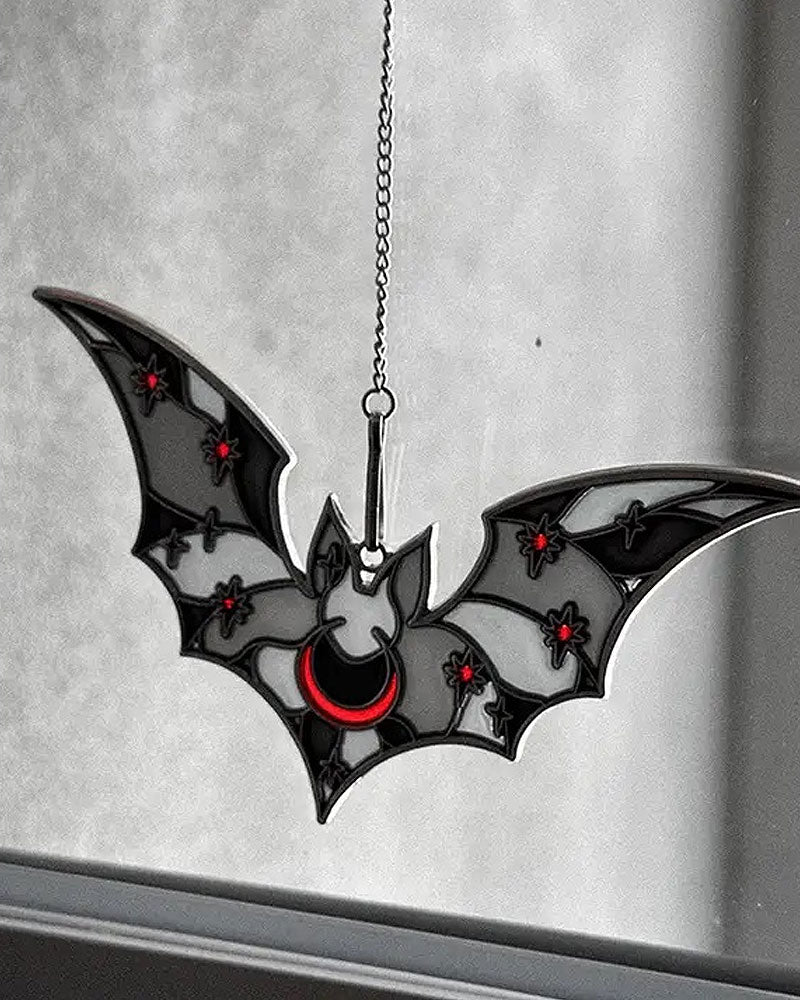 Stained Glass Bat Ornament - Black-Ectogasm-Strange Ways