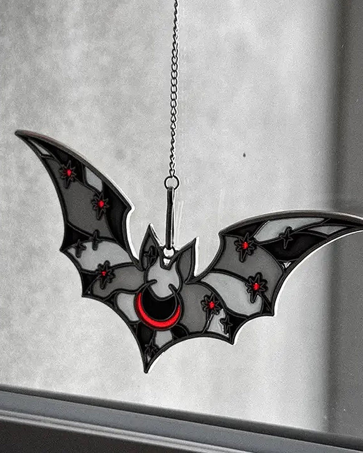 Stained Glass Bat Ornament - Black-Ectogasm-Strange Ways