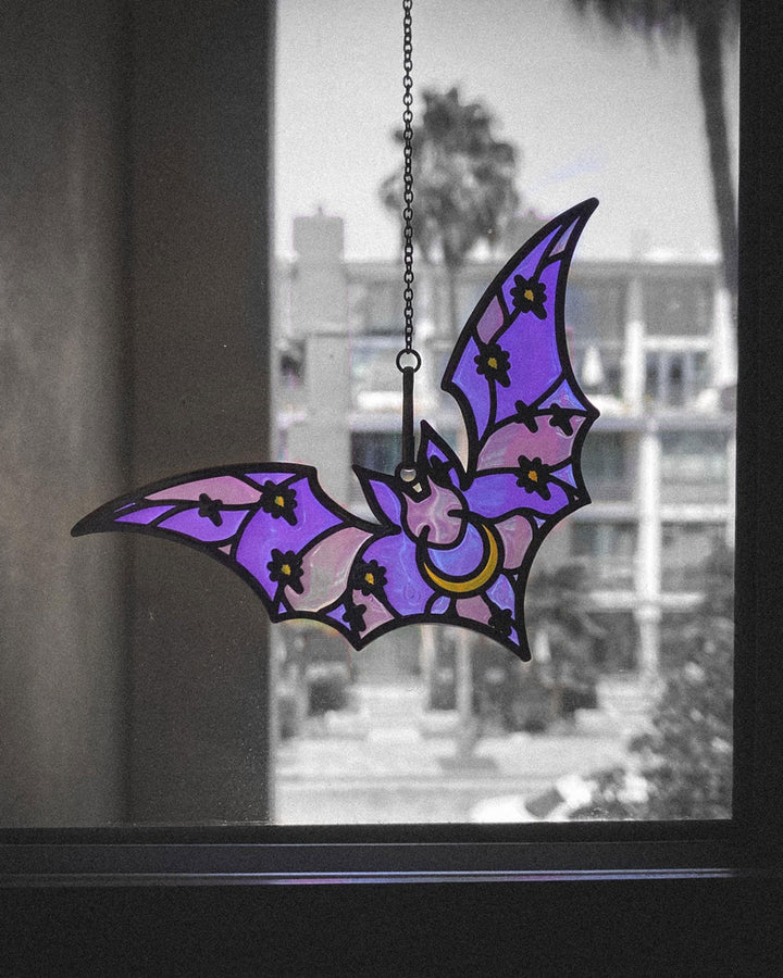 Stained Glass Bat Ornament - Purple-Ectogasm-Strange Ways
