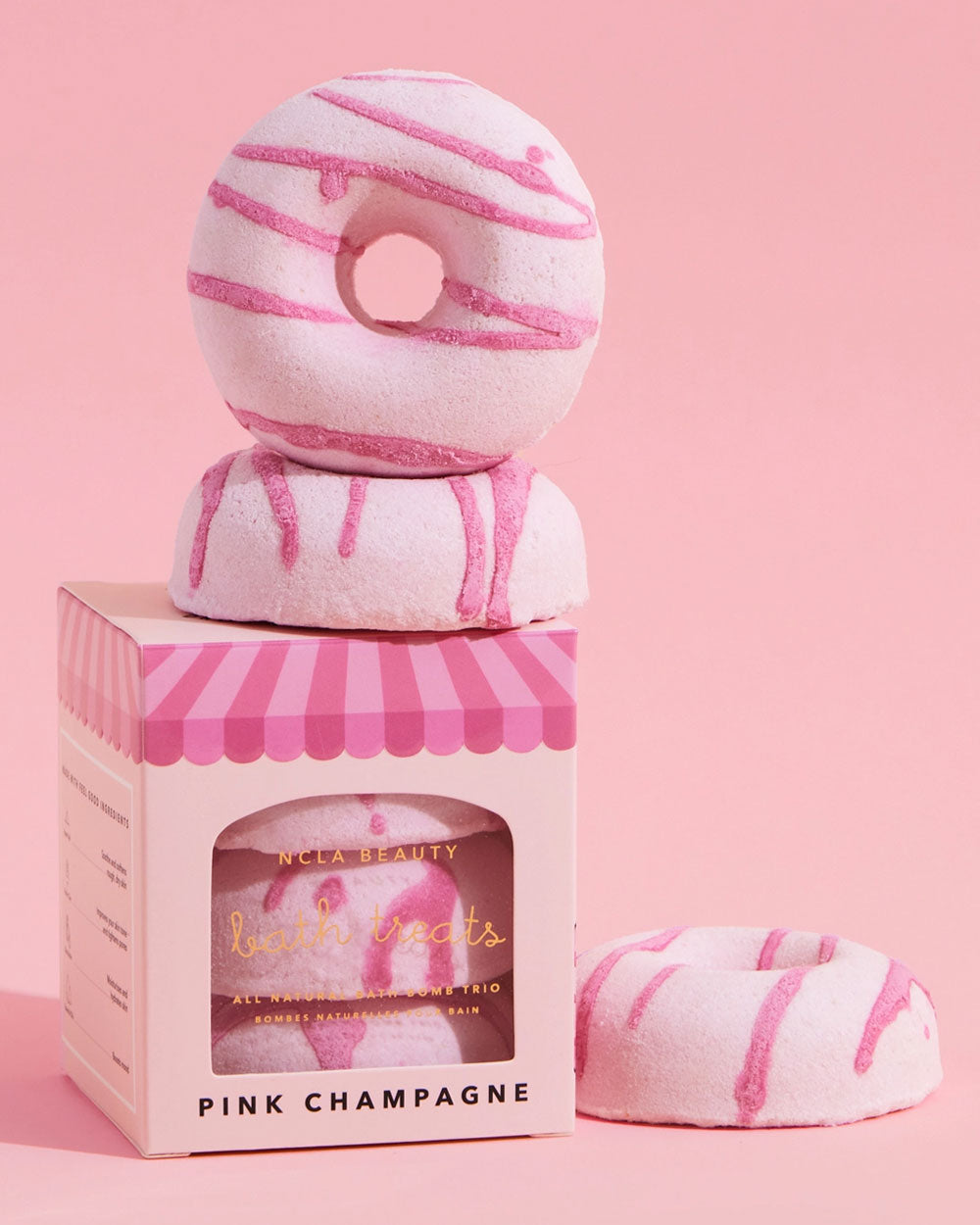 Pink Champagne Bath Treats (Pack of 3 Bath Bombs)-NCLA Beauty-Strange Ways