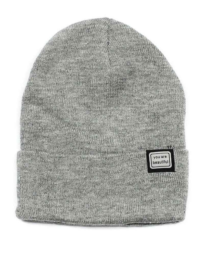 You Are Beautiful Beanie - Grey-You Are Beautiful-Strange Ways