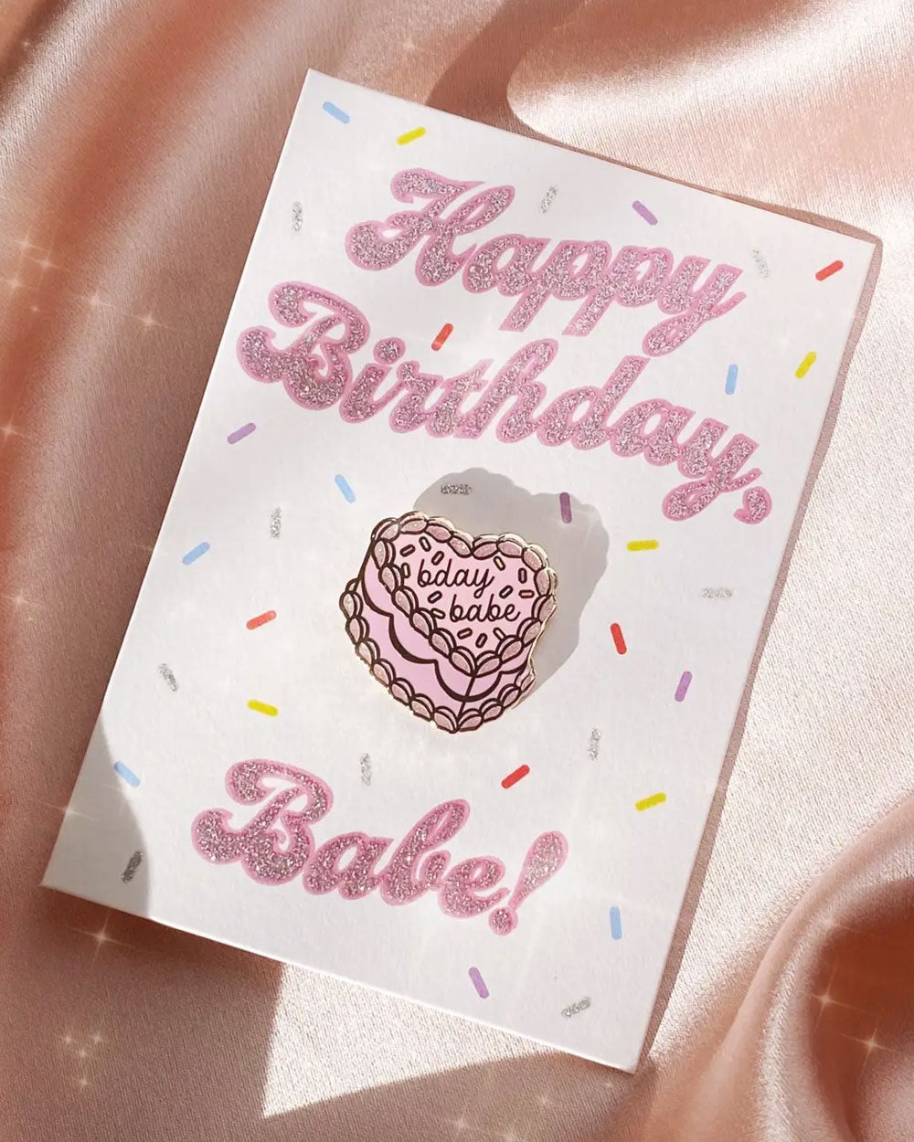 Birthday Babe Cake Gift Pin