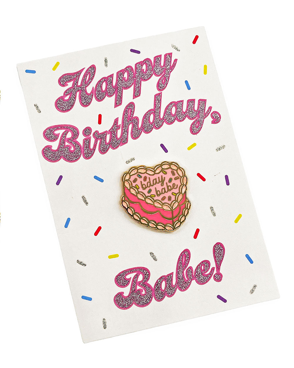 Birthday Babe Cake Gift Pin